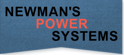A blue background with the words " newman 's power system ".
